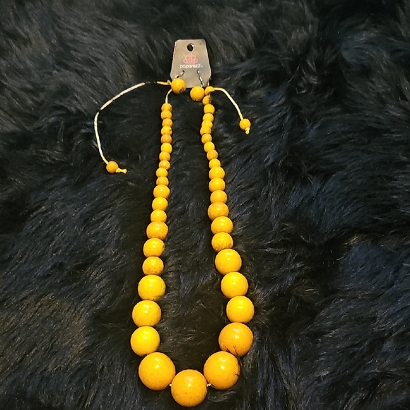 Paparazzi Yellow Beaded Necklace - Picture 1 of 2